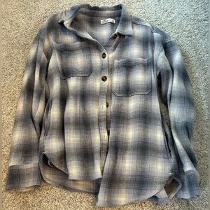Blue Hollister Flannel